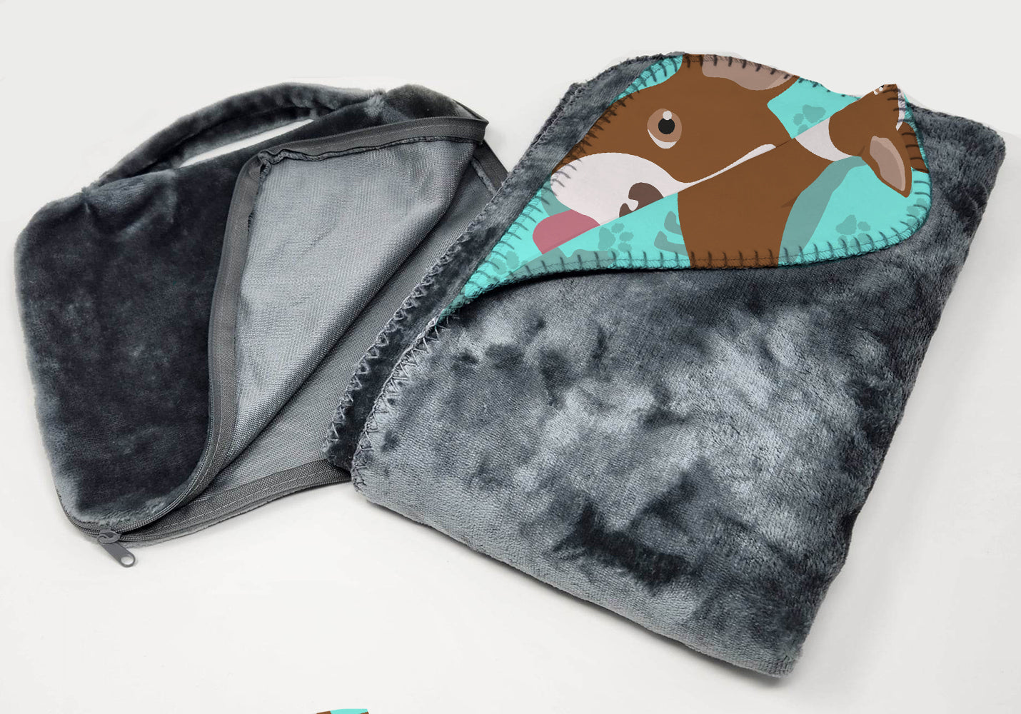 Red Boston Terrier Soft Travel Blanket with Bag Airplane Blanket, Indoor Outdoor Camping Blanket for Traveling, Picnics, Beach Trips, Concerts