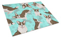 Brindle Cardigan Corgi Cutting Board Tempered Glass Kitchen Cutting Surface, Heat Resistant Chopping, Non-Slip Feet, Food Prep & Serving