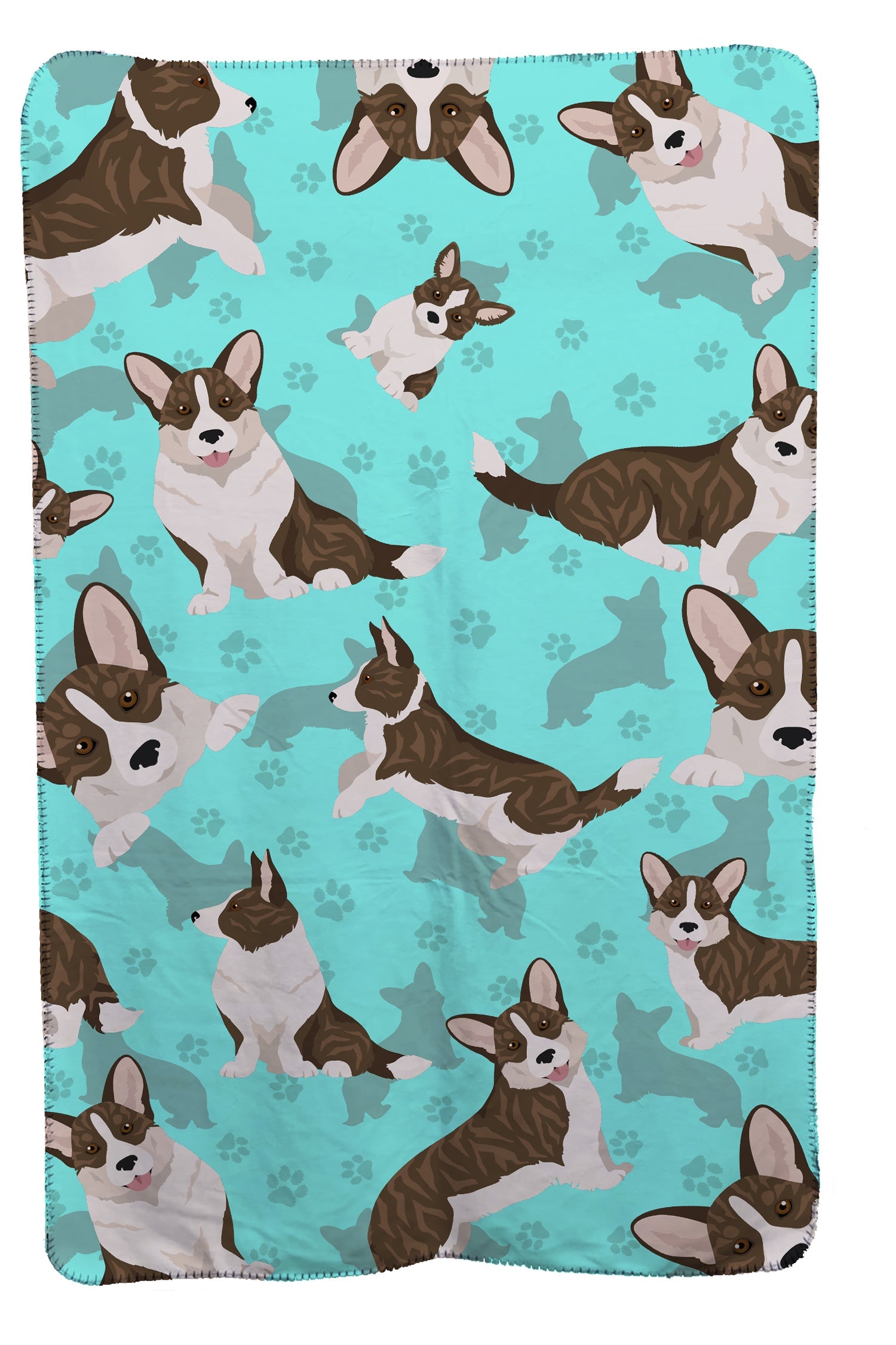 Brindle Cardigan Corgi Soft Travel Blanket with Bag Airplane Blanket, Indoor Outdoor Camping Blanket for Traveling, Picnics, Beach Trips, Concerts