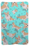 Fawn Cardigan Corgi Soft Travel Blanket with Bag Airplane Blanket, Indoor Outdoor Camping Blanket for Traveling, Picnics, Beach Trips, Concerts