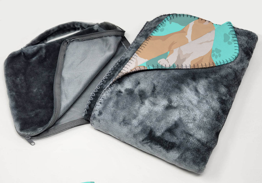 Fawn Cardigan Corgi Soft Travel Blanket with Bag Airplane Blanket, Indoor Outdoor Camping Blanket for Traveling, Picnics, Beach Trips, Concerts
