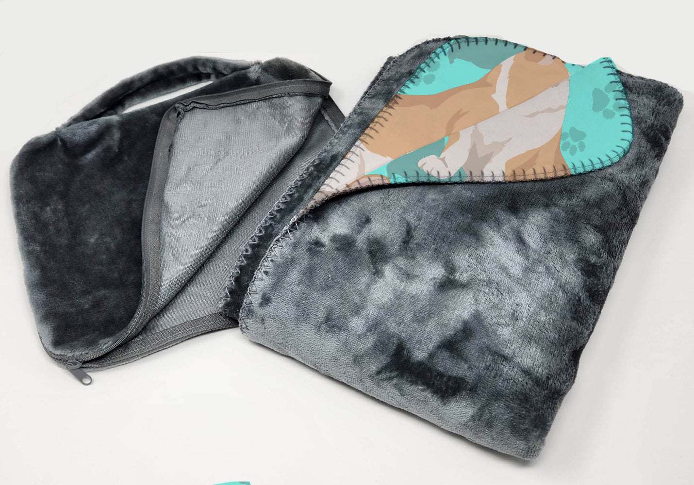 Fawn Cardigan Corgi Soft Travel Blanket with Bag Airplane Blanket, Indoor Outdoor Camping Blanket for Traveling, Picnics, Beach Trips, Concerts