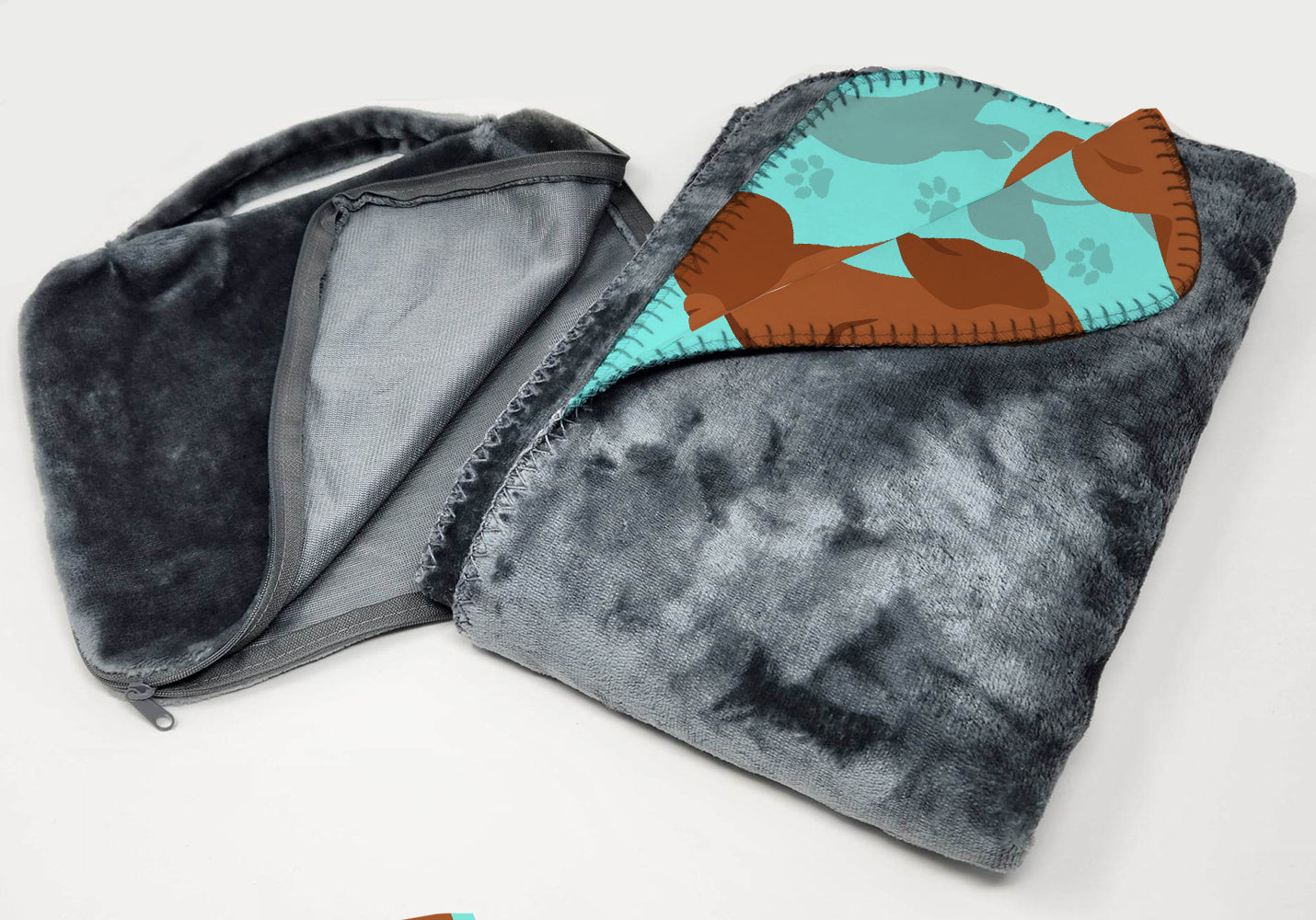 Red Dachshund Soft Travel Blanket with Bag Airplane Blanket, Indoor Outdoor Camping Blanket for Traveling, Picnics, Beach Trips, Concerts