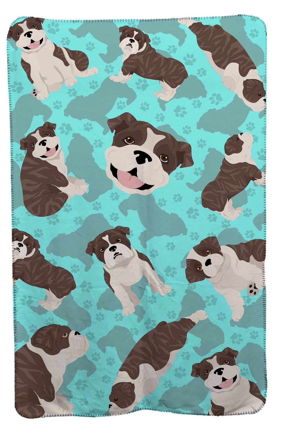 Brindle English Bulldog Soft Travel Blanket with Bag Airplane Blanket, Indoor Outdoor Camping Blanket for Traveling, Picnics, Beach Trips, Concerts
