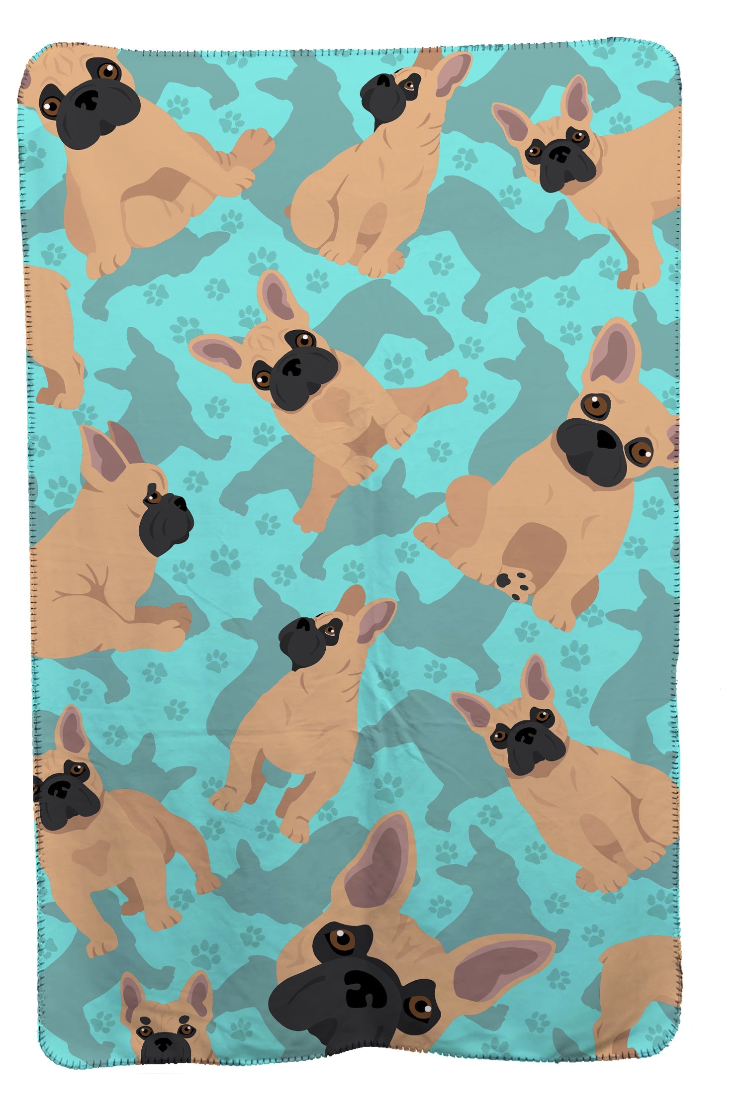 Fawn French Bulldog Soft Travel Blanket with Bag Airplane Blanket, Indoor Outdoor Camping Blanket for Traveling, Picnics, Beach Trips, Concerts