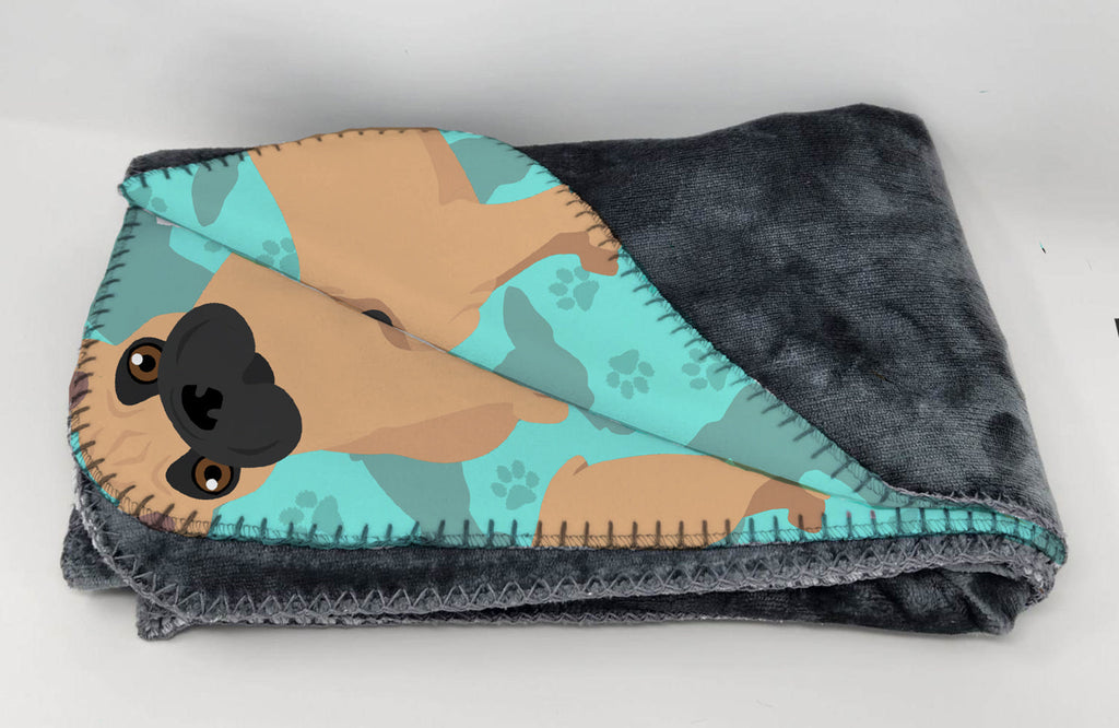 Fawn French Bulldog Soft Travel Blanket with Bag Airplane Blanket, Indoor Outdoor Camping Blanket for Traveling, Picnics, Beach Trips, Concerts