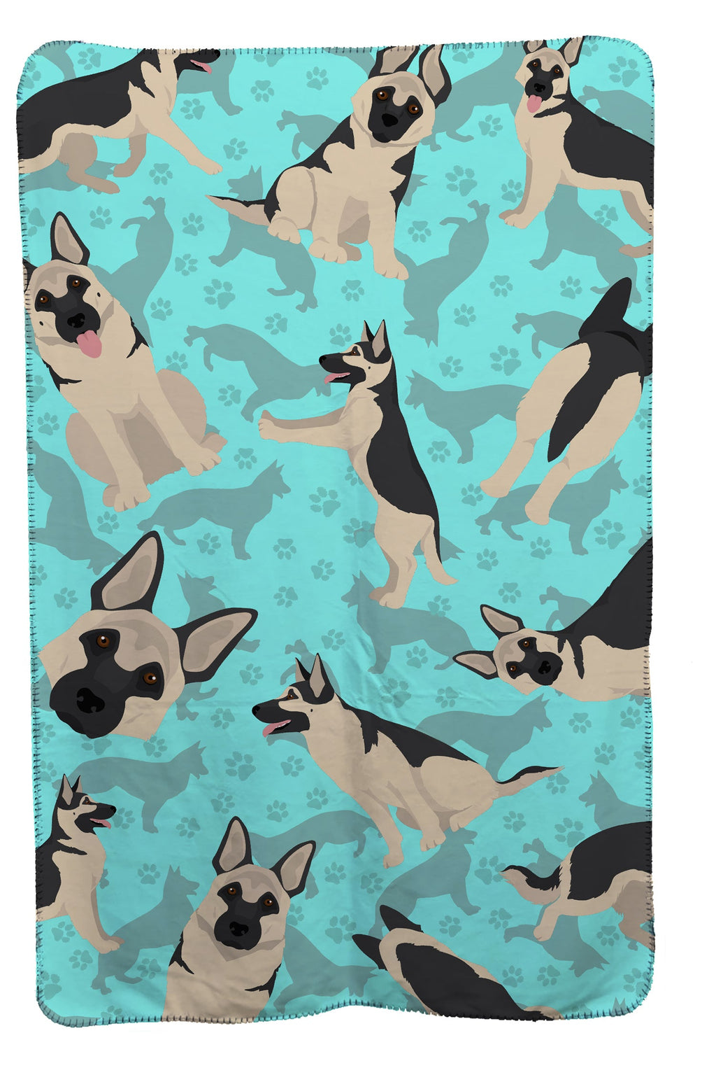 Black and Silver German Shepherd Soft Travel Blanket with Bag Airplane Blanket, Indoor Outdoor Camping Blanket for Traveling, Picnics, Beach Trips, Concerts