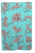 Grey Labrador Retriever Soft Travel Blanket with Bag Airplane Blanket, Indoor Outdoor Camping Blanket for Traveling, Picnics, Beach Trips, Concerts