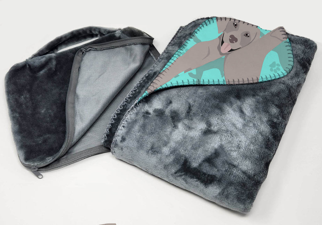 Grey Labrador Retriever Soft Travel Blanket with Bag Airplane Blanket, Indoor Outdoor Camping Blanket for Traveling, Picnics, Beach Trips, Concerts
