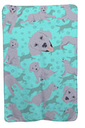 Silver Labrador Retriever Soft Travel Blanket with Bag Airplane Blanket, Indoor Outdoor Camping Blanket for Traveling, Picnics, Beach Trips, Concerts