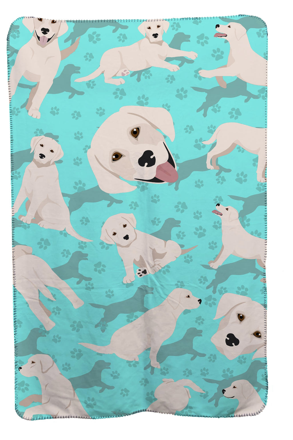 White Cream Labrador Retriever Soft Travel Blanket with Bag Airplane Blanket, Indoor Outdoor Camping Blanket for Traveling, Picnics, Beach Trips, Concerts