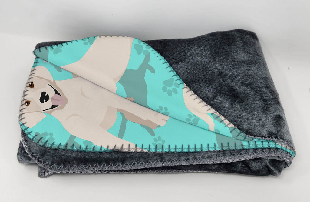 White Cream Labrador Retriever Soft Travel Blanket with Bag Airplane Blanket, Indoor Outdoor Camping Blanket for Traveling, Picnics, Beach Trips, Concerts