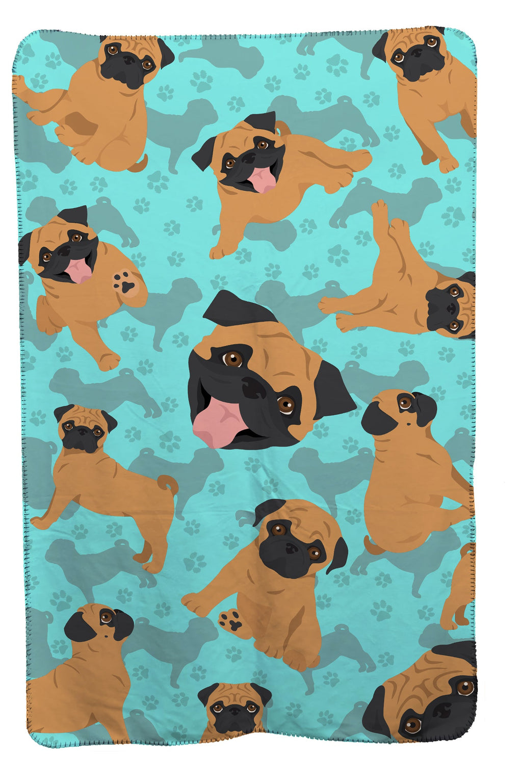 Apricot Pug Soft Travel Blanket with Bag Airplane Blanket, Indoor Outdoor Camping Blanket for Traveling, Picnics, Beach Trips, Concerts