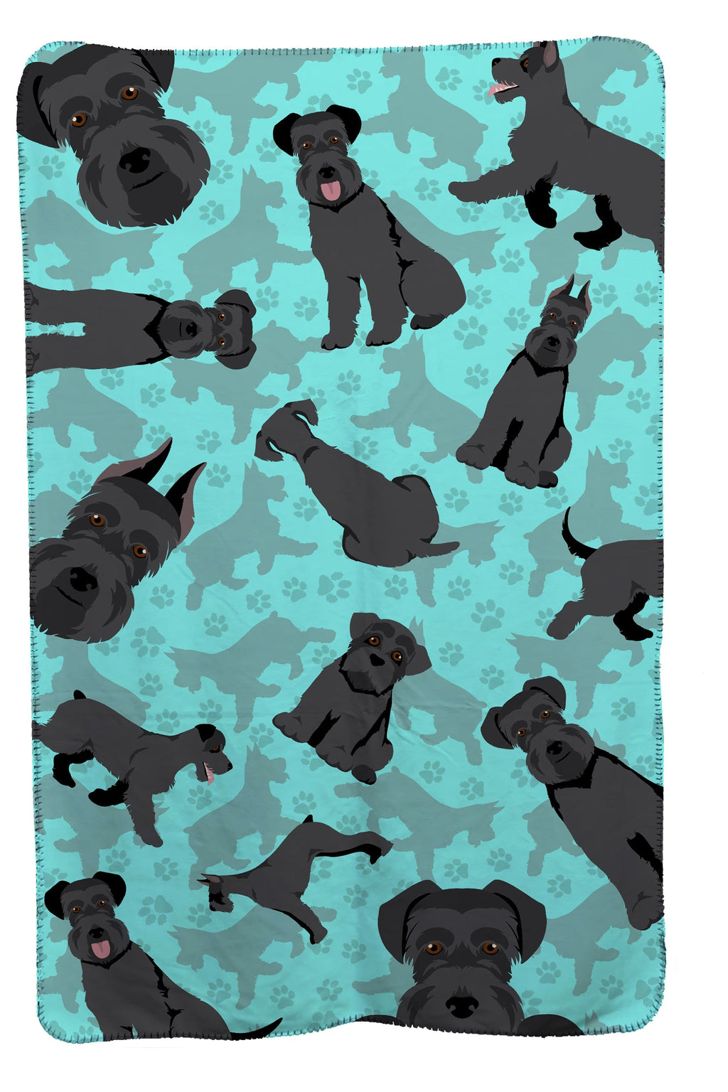Black Schnauzer Soft Travel Blanket with Bag Airplane Blanket, Indoor Outdoor Camping Blanket for Traveling, Picnics, Beach Trips, Concerts