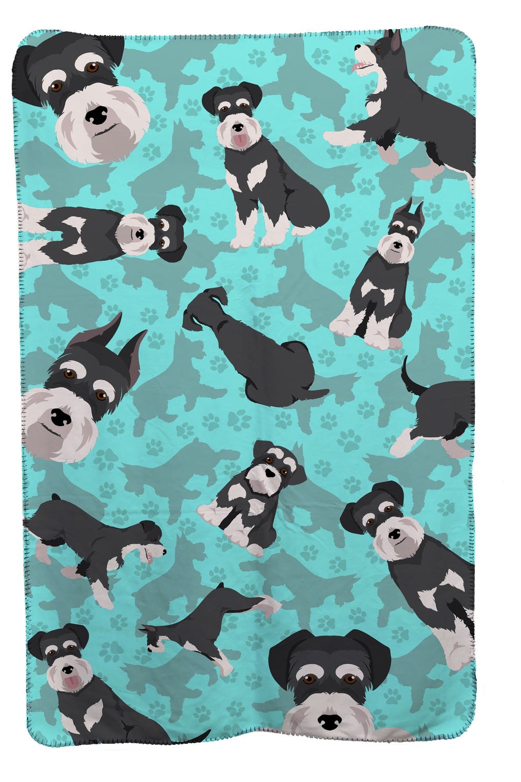 Black and Silver Schnauzer Soft Travel Blanket with Bag Airplane Blanket, Indoor Outdoor Camping Blanket for Traveling, Picnics, Beach Trips, Concerts