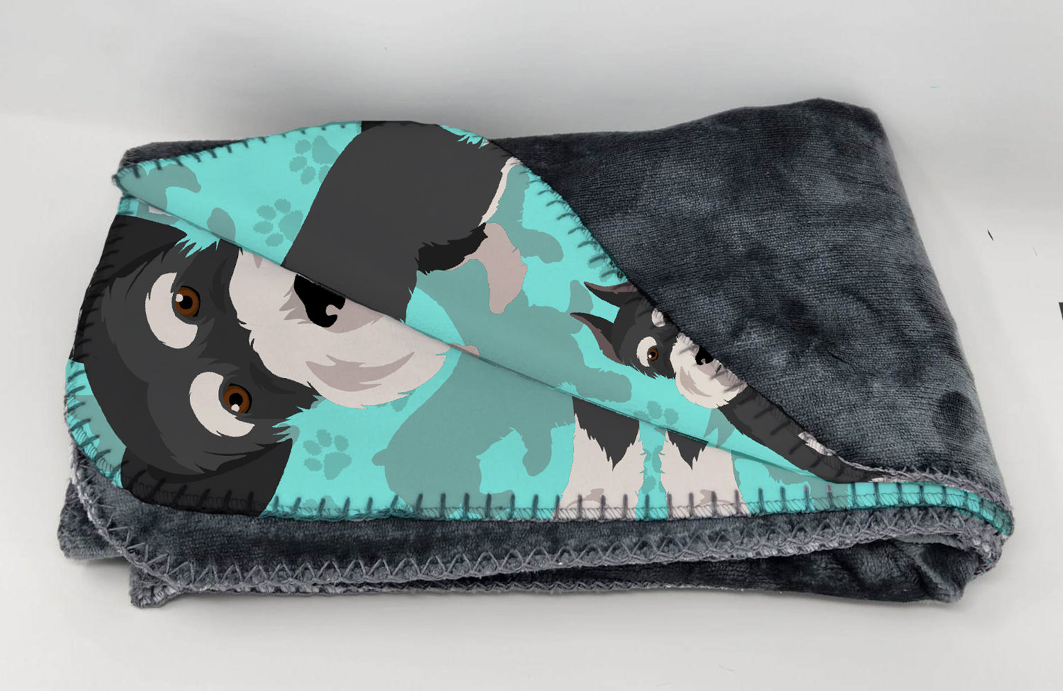 Black and Silver Schnauzer Soft Travel Blanket with Bag Airplane Blanket, Indoor Outdoor Camping Blanket for Traveling, Picnics, Beach Trips, Concerts