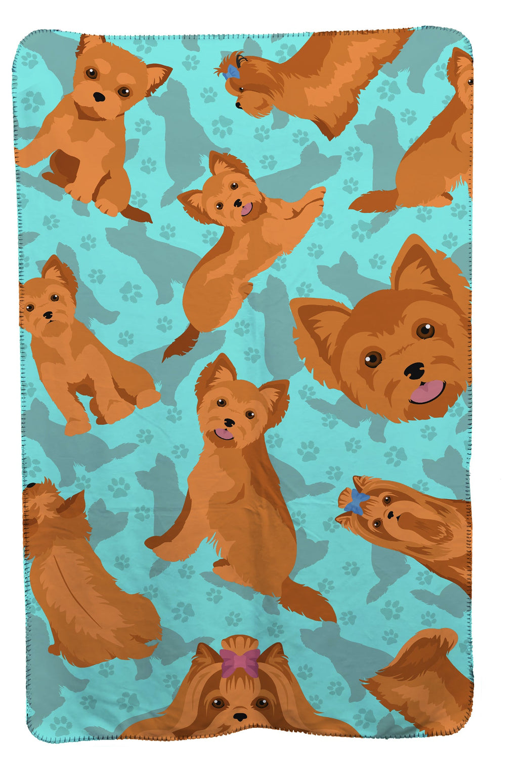 Red Yorkie Soft Travel Blanket with Bag Airplane Blanket, Indoor Outdoor Camping Blanket for Traveling, Picnics, Beach Trips, Concerts