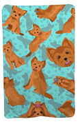 Red Yorkie Soft Travel Blanket with Bag Airplane Blanket, Indoor Outdoor Camping Blanket for Traveling, Picnics, Beach Trips, Concerts
