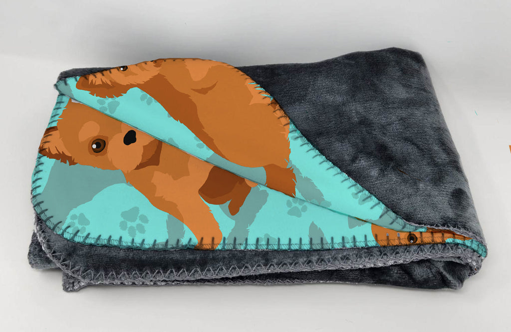 Red Yorkie Soft Travel Blanket with Bag Airplane Blanket, Indoor Outdoor Camping Blanket for Traveling, Picnics, Beach Trips, Concerts