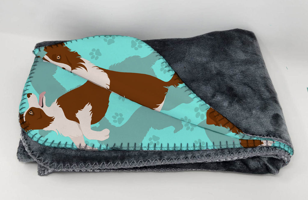 Red Border Collie Soft Travel Blanket with Bag Airplane Blanket, Indoor Outdoor Camping Blanket for Traveling, Picnics, Beach Trips, Concerts