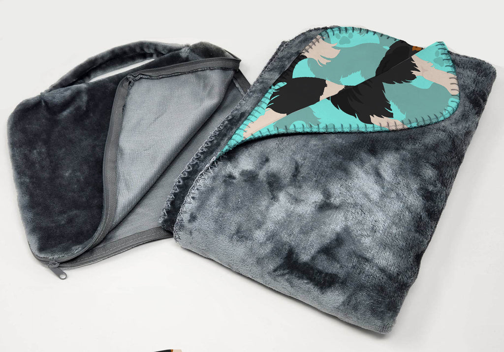 Tricolor Cavalier Spaniel Soft Travel Blanket with Bag Airplane Blanket, Indoor Outdoor Camping Blanket for Traveling, Picnics, Beach Trips, Concerts