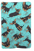 Black and Tan Chihuahua Soft Travel Blanket with Bag Airplane Blanket, Indoor Outdoor Camping Blanket for Traveling, Picnics, Beach Trips, Concerts