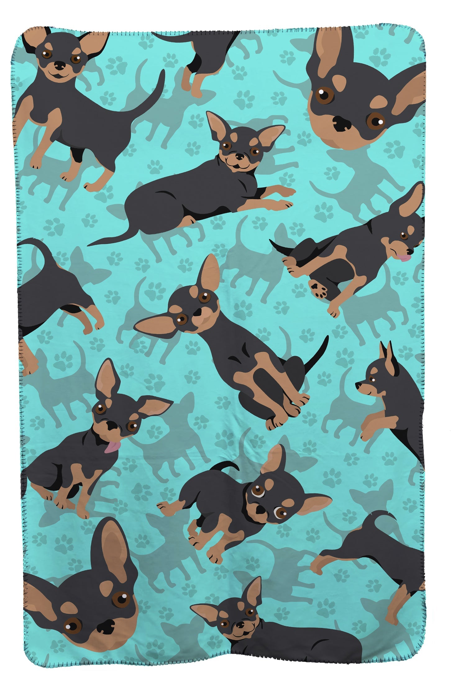 Black and Tan Chihuahua Soft Travel Blanket with Bag Airplane Blanket, Indoor Outdoor Camping Blanket for Traveling, Picnics, Beach Trips, Concerts