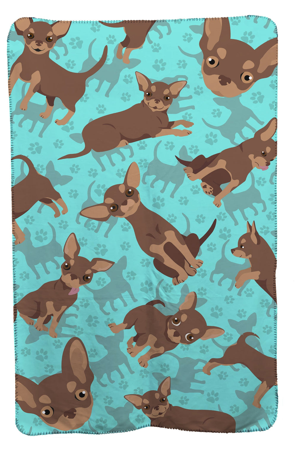 Chocolate Chihuahua Soft Travel Blanket with Bag Airplane Blanket, Indoor Outdoor Camping Blanket for Traveling, Picnics, Beach Trips, Concerts