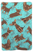 Chocolate Chihuahua Soft Travel Blanket with Bag Airplane Blanket, Indoor Outdoor Camping Blanket for Traveling, Picnics, Beach Trips, Concerts