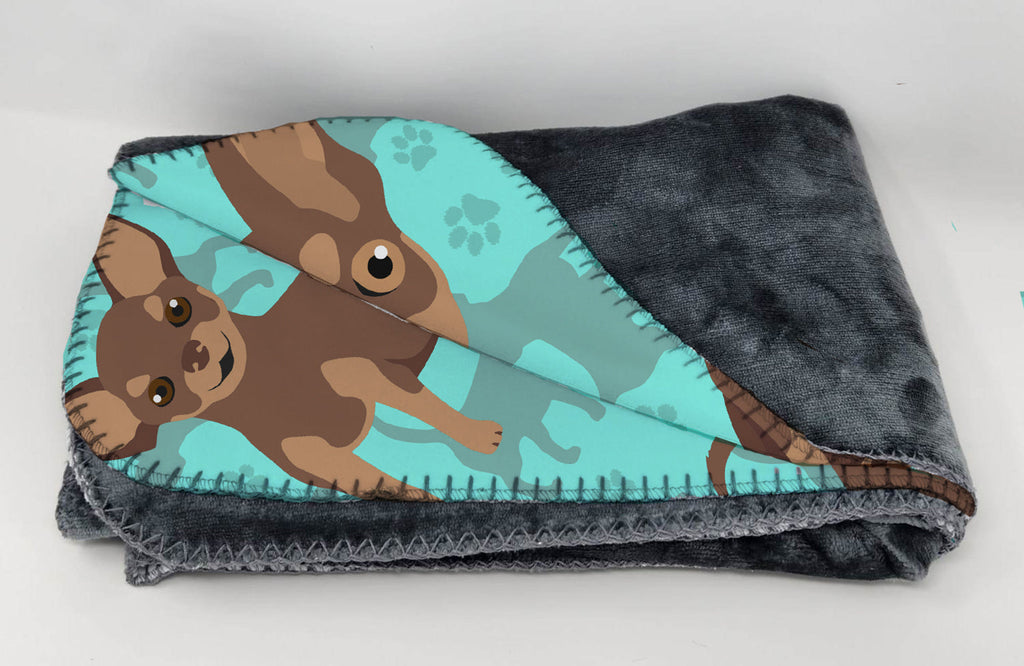 Chocolate Chihuahua Soft Travel Blanket with Bag Airplane Blanket, Indoor Outdoor Camping Blanket for Traveling, Picnics, Beach Trips, Concerts