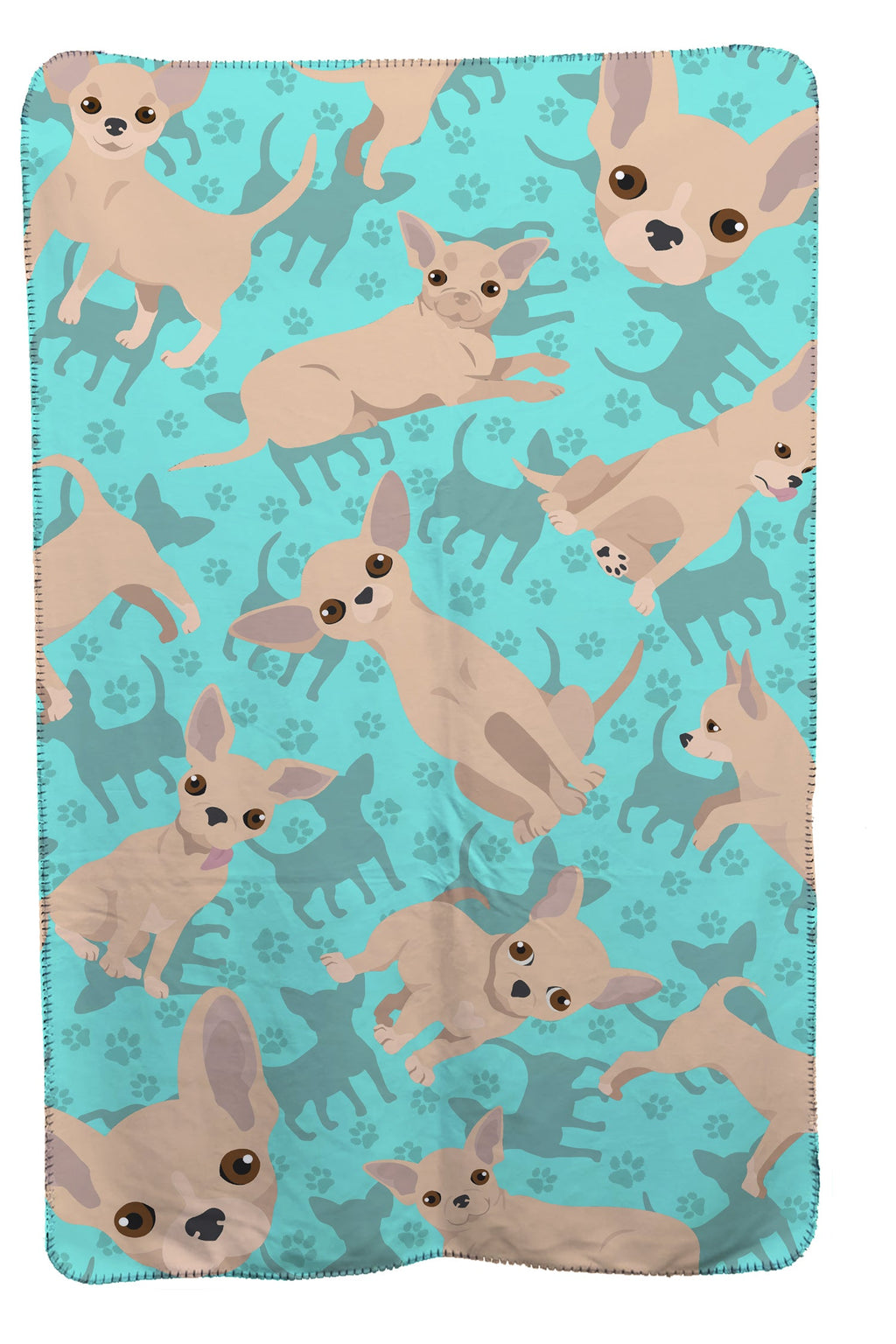 Cream Chihuahua Soft Travel Blanket with Bag Airplane Blanket, Indoor Outdoor Camping Blanket for Traveling, Picnics, Beach Trips, Concerts