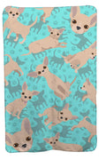 Cream Chihuahua Soft Travel Blanket with Bag Airplane Blanket, Indoor Outdoor Camping Blanket for Traveling, Picnics, Beach Trips, Concerts
