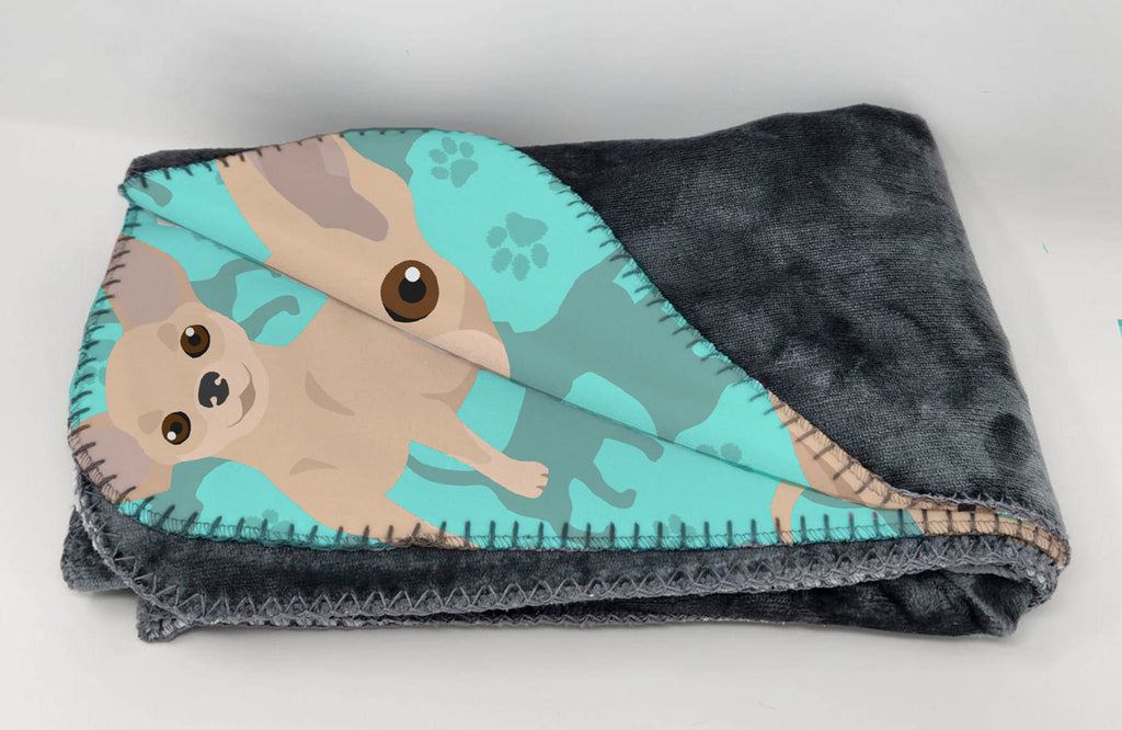 Cream Chihuahua Soft Travel Blanket with Bag Airplane Blanket, Indoor Outdoor Camping Blanket for Traveling, Picnics, Beach Trips, Concerts