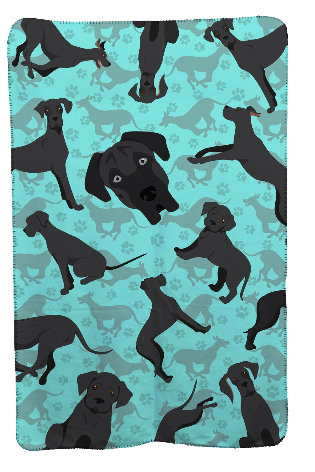 Black Great Dane Soft Travel Blanket with Bag Airplane Blanket, Indoor Outdoor Camping Blanket for Traveling, Picnics, Beach Trips, Concerts