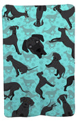 Black Great Dane Soft Travel Blanket with Bag Airplane Blanket, Indoor Outdoor Camping Blanket for Traveling, Picnics, Beach Trips, Concerts