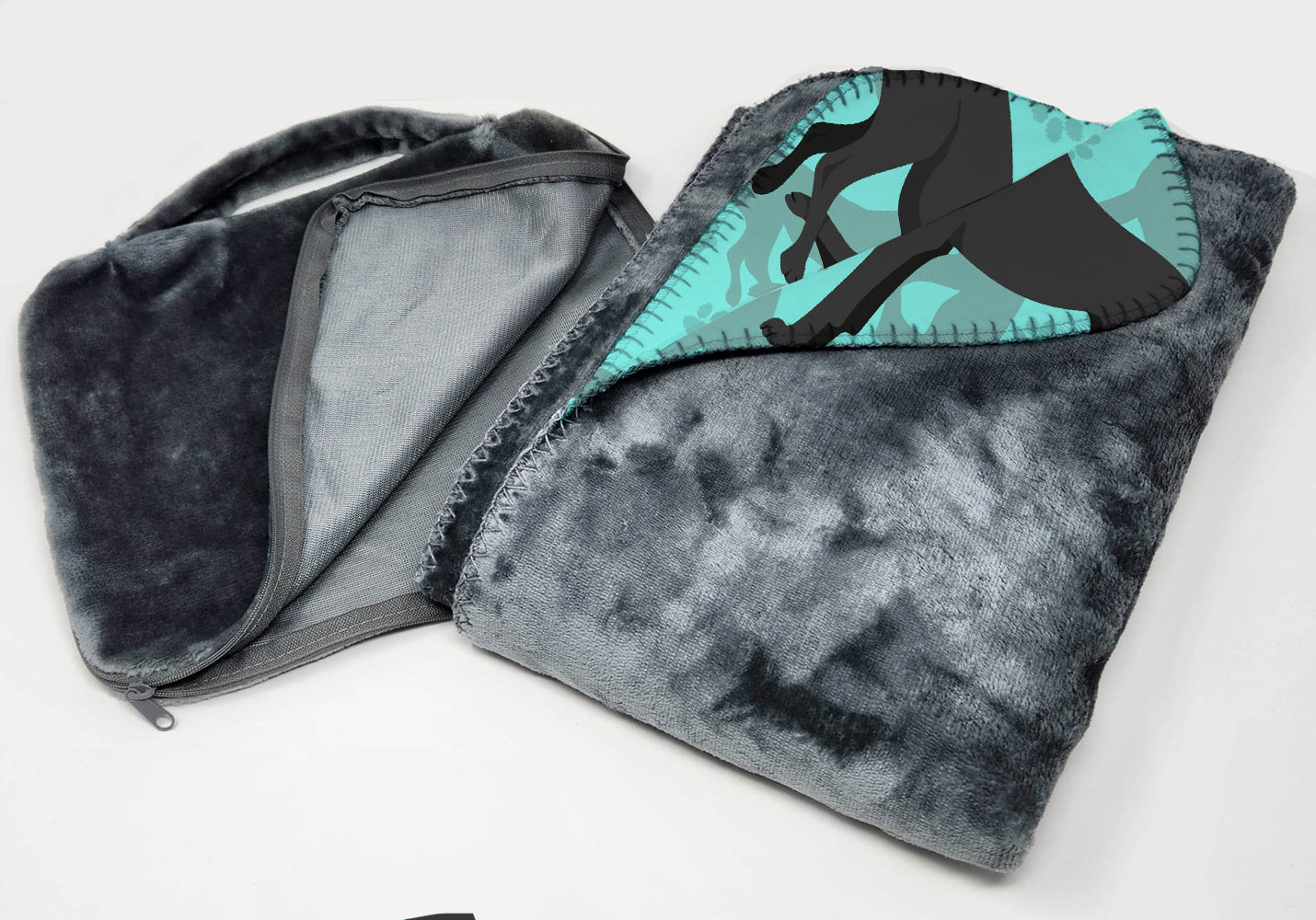 Black Great Dane Soft Travel Blanket with Bag Airplane Blanket, Indoor Outdoor Camping Blanket for Traveling, Picnics, Beach Trips, Concerts