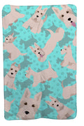 Wheaten Scottish Terrier Soft Travel Blanket with Bag Airplane Blanket, Indoor Outdoor Camping Blanket for Traveling, Picnics, Beach Trips, Concerts