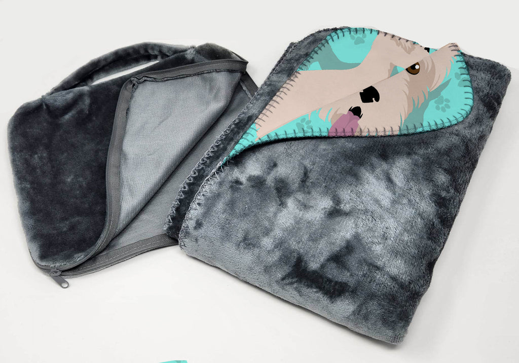 Wheaten Scottish Terrier Soft Travel Blanket with Bag Airplane Blanket, Indoor Outdoor Camping Blanket for Traveling, Picnics, Beach Trips, Concerts