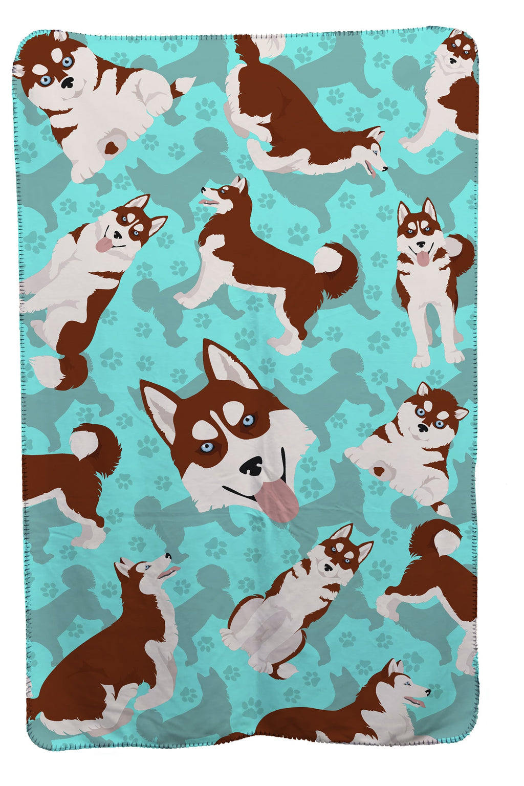 Red Siberian Husky Soft Travel Blanket with Bag Airplane Blanket, Indoor Outdoor Camping Blanket for Traveling, Picnics, Beach Trips, Concerts
