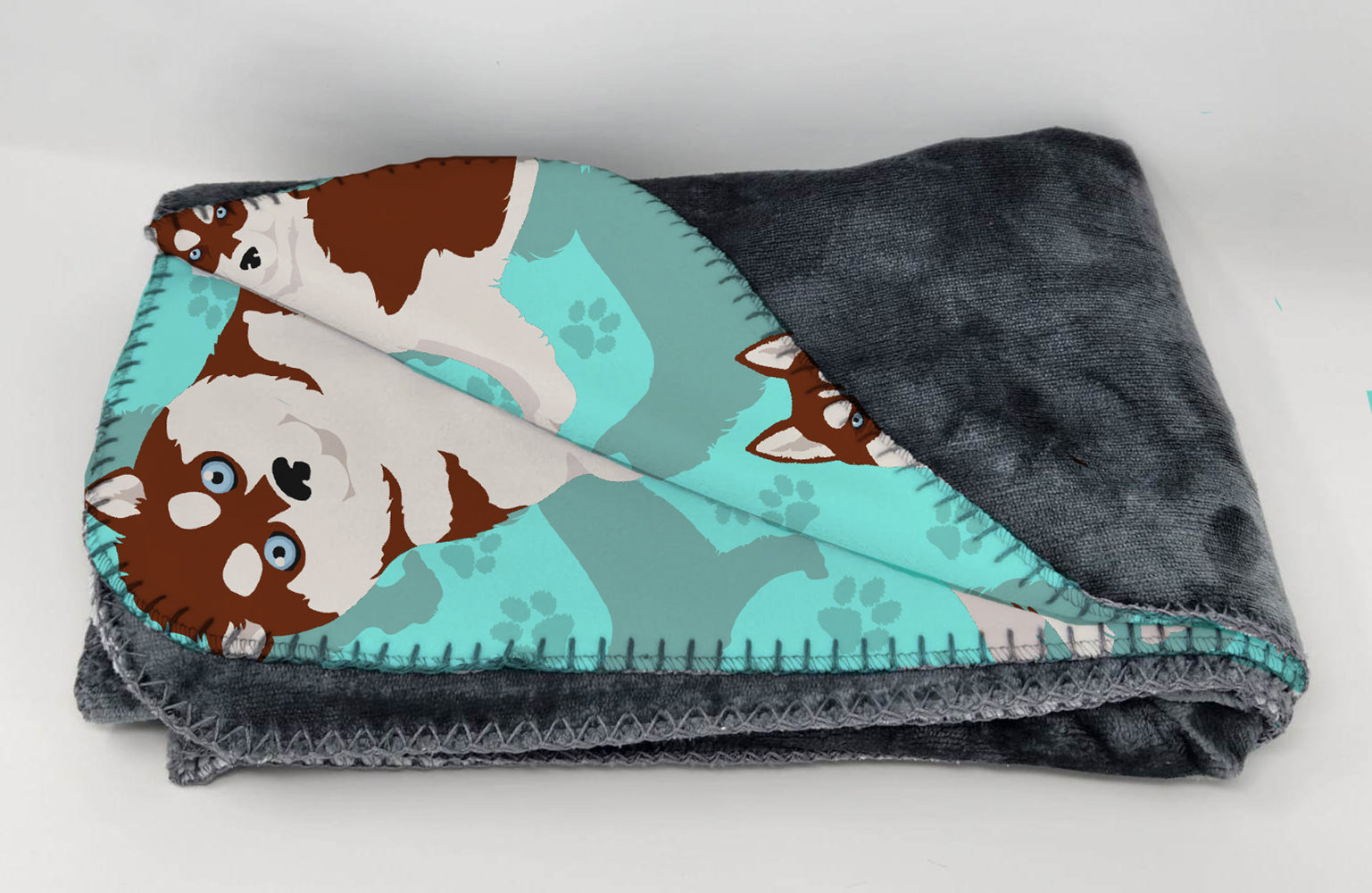 Red Siberian Husky Soft Travel Blanket with Bag Airplane Blanket, Indoor Outdoor Camping Blanket for Traveling, Picnics, Beach Trips, Concerts
