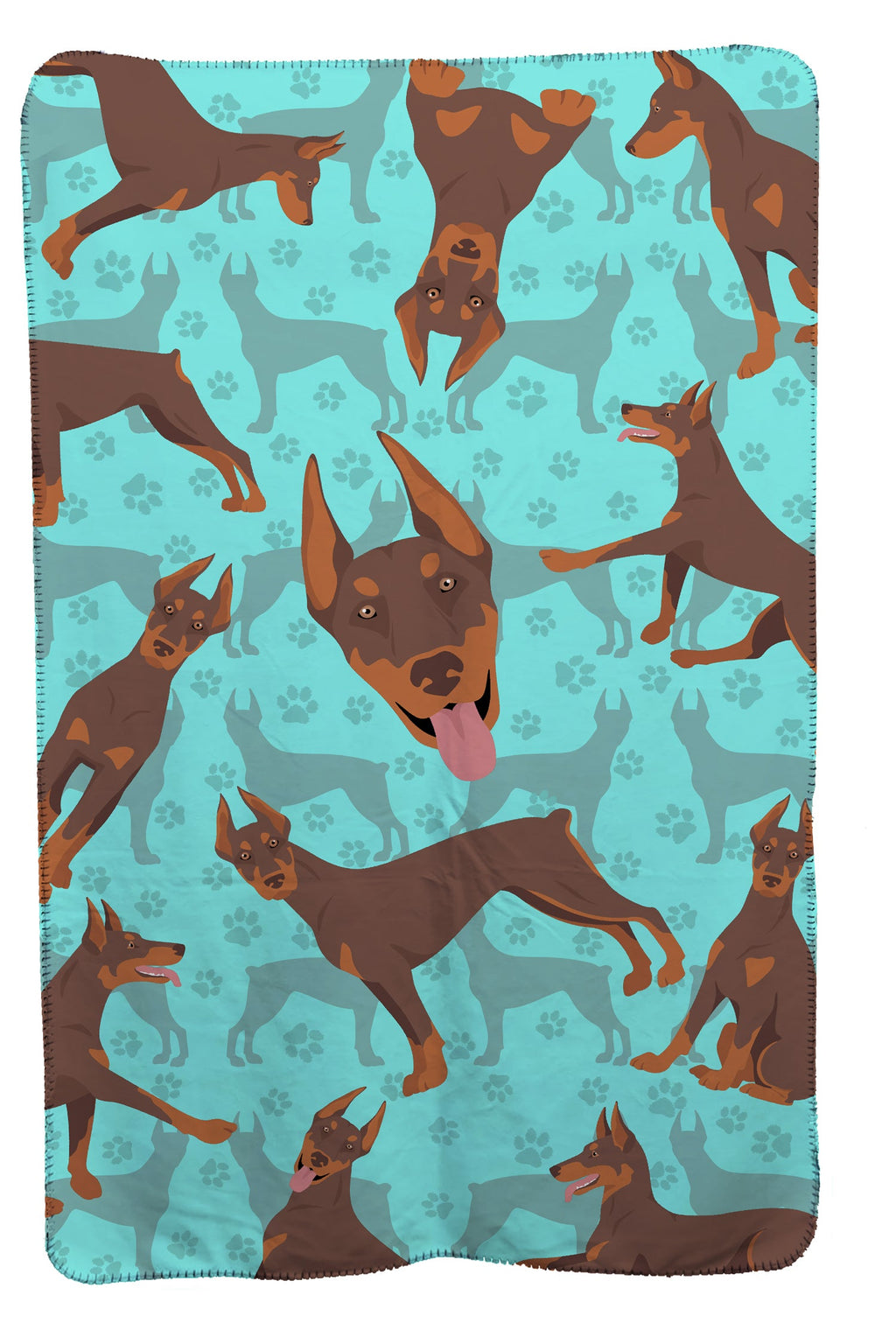 Red Doberman Pinscher Soft Travel Blanket with Bag Airplane Blanket, Indoor Outdoor Camping Blanket for Traveling, Picnics, Beach Trips, Concerts