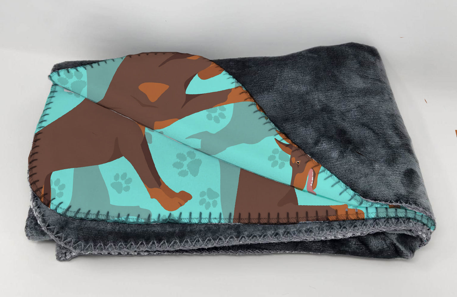 Red Doberman Pinscher Soft Travel Blanket with Bag Airplane Blanket, Indoor Outdoor Camping Blanket for Traveling, Picnics, Beach Trips, Concerts