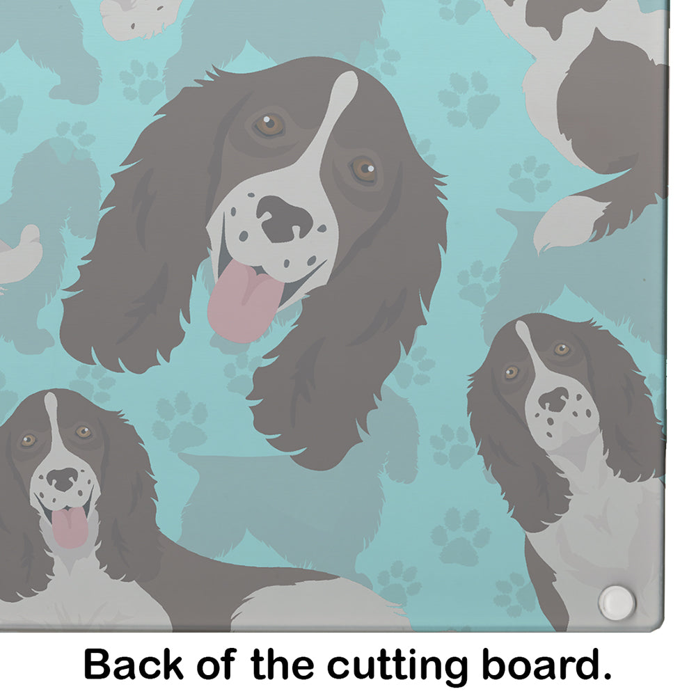 Liver English Springer Spaniel Cutting Board Tempered Glass Kitchen Cutting Surface, Heat Resistant Chopping, Non-Slip Feet, Food Prep & Serving