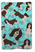 Liver English Springer Spaniel Soft Travel Blanket with Bag Airplane Blanket, Indoor Outdoor Camping Blanket for Traveling, Picnics, Beach Trips, Concerts