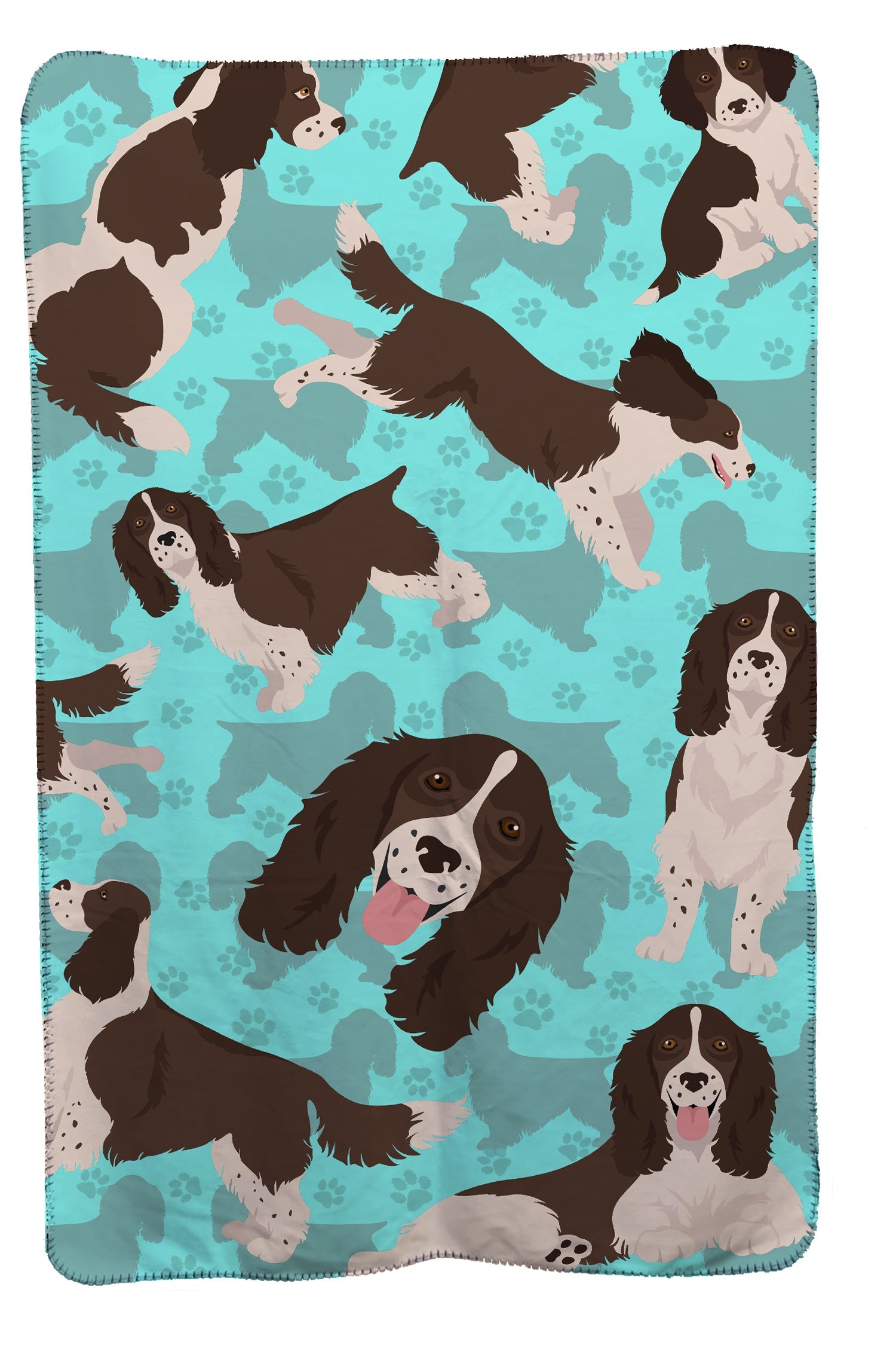 Liver English Springer Spaniel Soft Travel Blanket with Bag Airplane Blanket, Indoor Outdoor Camping Blanket for Traveling, Picnics, Beach Trips, Concerts