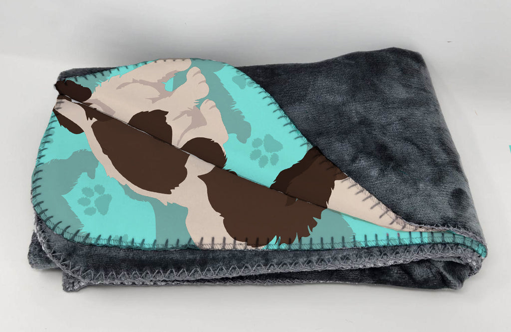Liver English Springer Spaniel Soft Travel Blanket with Bag Airplane Blanket, Indoor Outdoor Camping Blanket for Traveling, Picnics, Beach Trips, Concerts