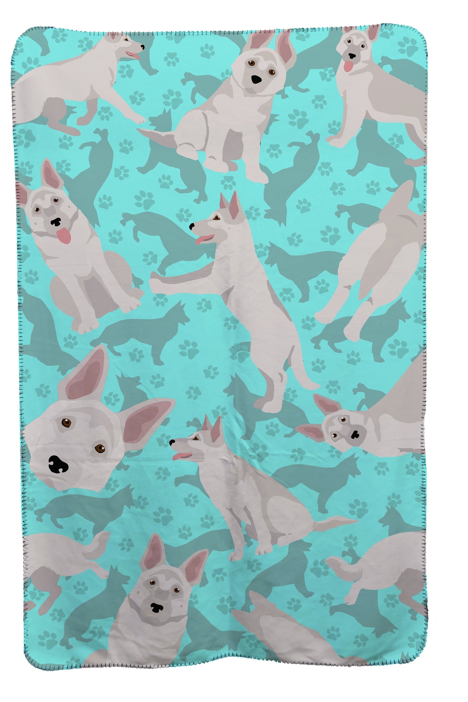White German Shepherd Soft Travel Blanket with Bag Airplane Blanket, Indoor Outdoor Camping Blanket for Traveling, Picnics, Beach Trips, Concerts
