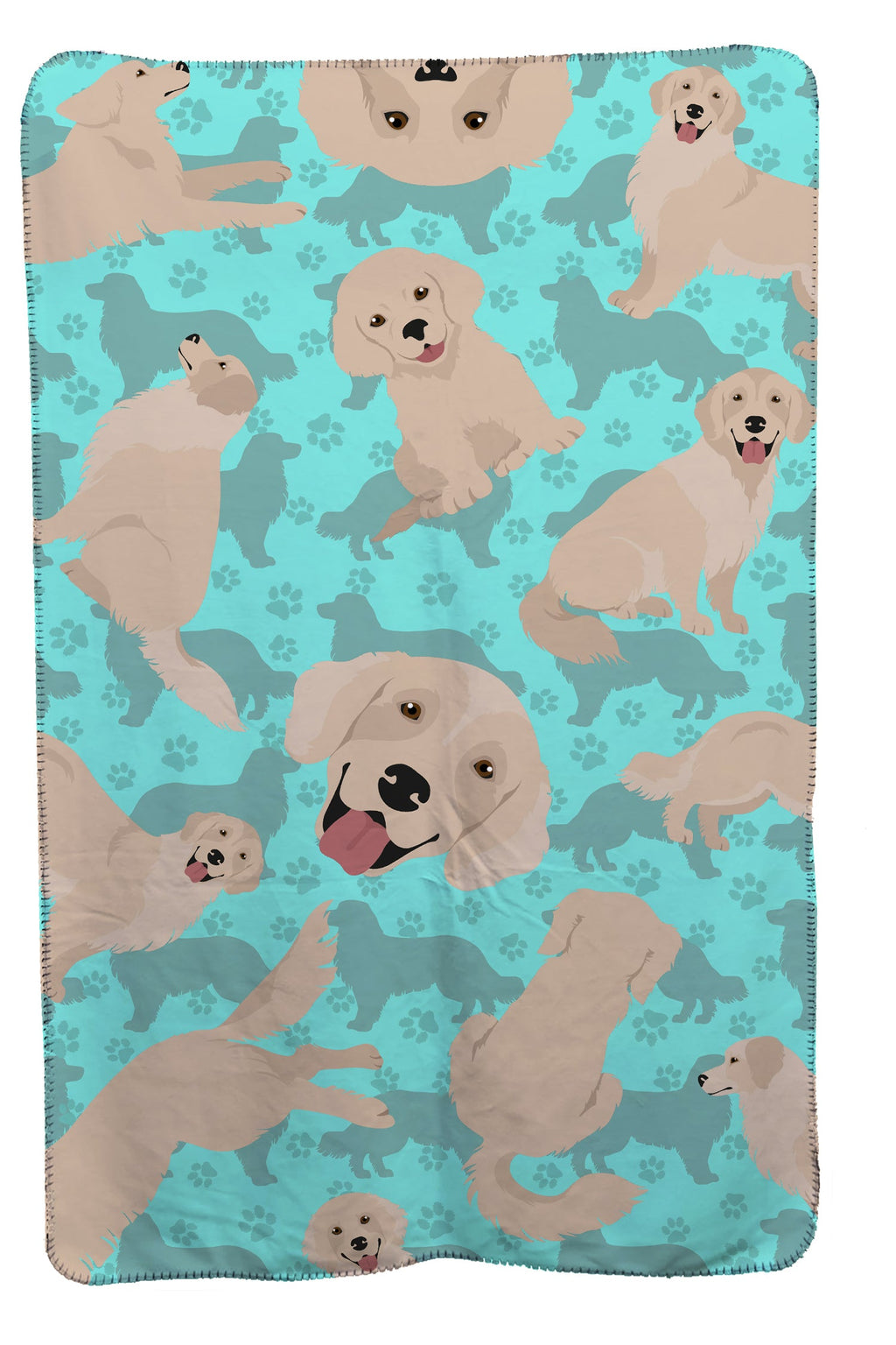Cream Golden Retriever Soft Travel Blanket with Bag Airplane Blanket, Indoor Outdoor Camping Blanket for Traveling, Picnics, Beach Trips, Concerts