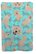 Cream Golden Retriever Soft Travel Blanket with Bag Airplane Blanket, Indoor Outdoor Camping Blanket for Traveling, Picnics, Beach Trips, Concerts