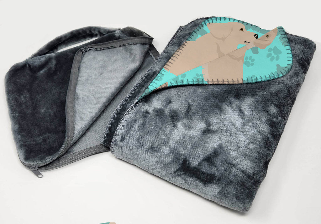 Cream Golden Retriever Soft Travel Blanket with Bag Airplane Blanket, Indoor Outdoor Camping Blanket for Traveling, Picnics, Beach Trips, Concerts